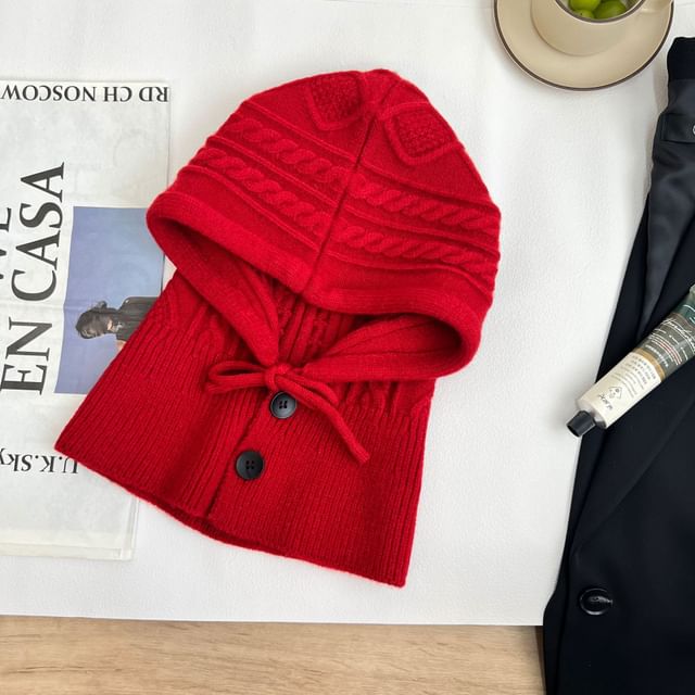 Balaclava Gloves / Set Knit Plain