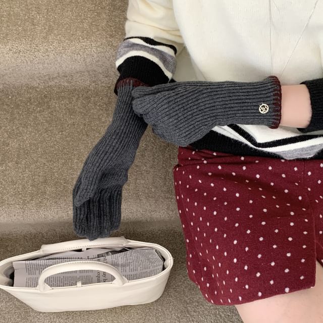 Gloves Knit Cuff Ribbed