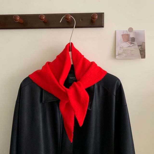 Triangle Wool Scarf Plain
