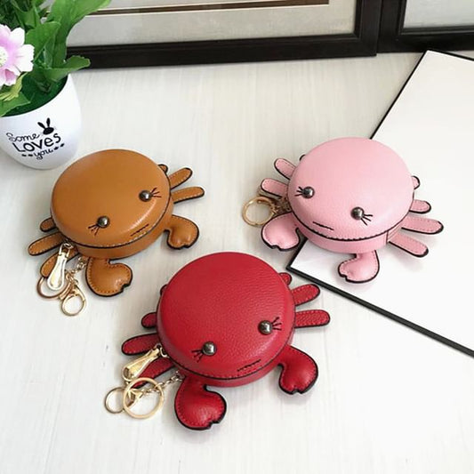 Coin Leather Faux Cartoon Crab Purse