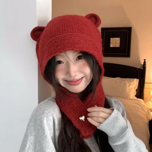 Bear Knit Balaclava Ear
