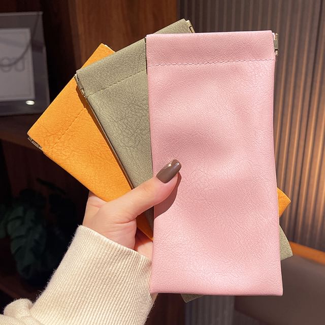 Faux Leather Glasses Case