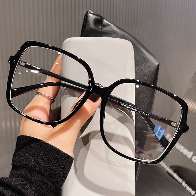 Blue Oversized Light Blocking Square Glasses