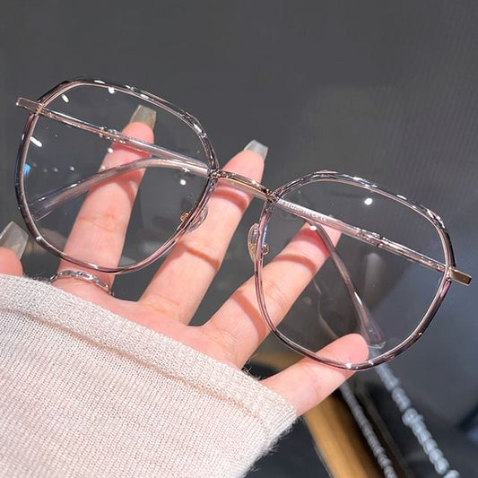 Metal Blocking Blue Light Geometric Glasses