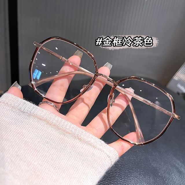 Metal Blocking Blue Light Geometric Glasses