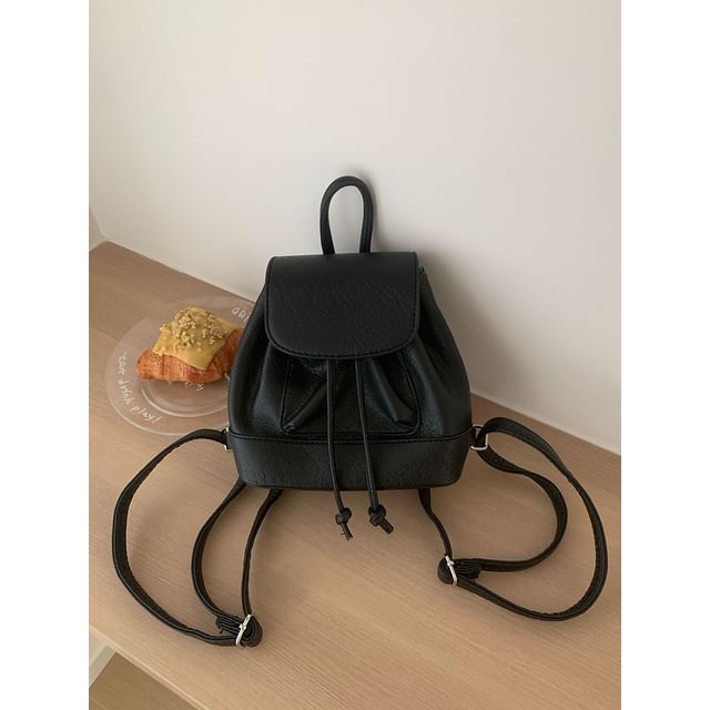 Backpack Faux Leather Flap