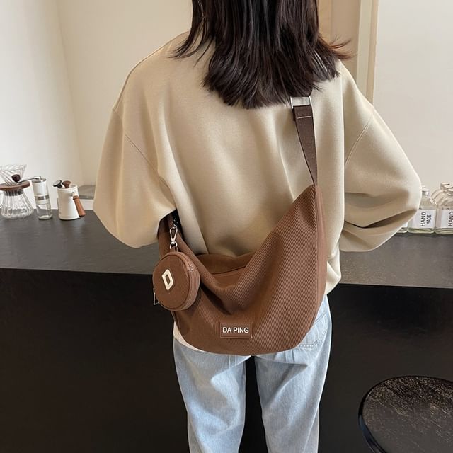 Set: Applique Crossbody Bag + Coin Purse