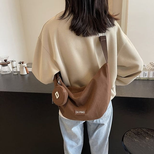 Set: Applique Crossbody Bag + Coin Purse