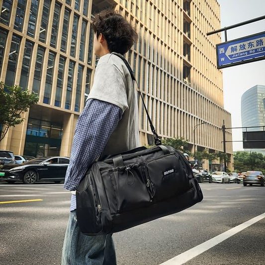 Applique Multi-Pocket Duffel Bag