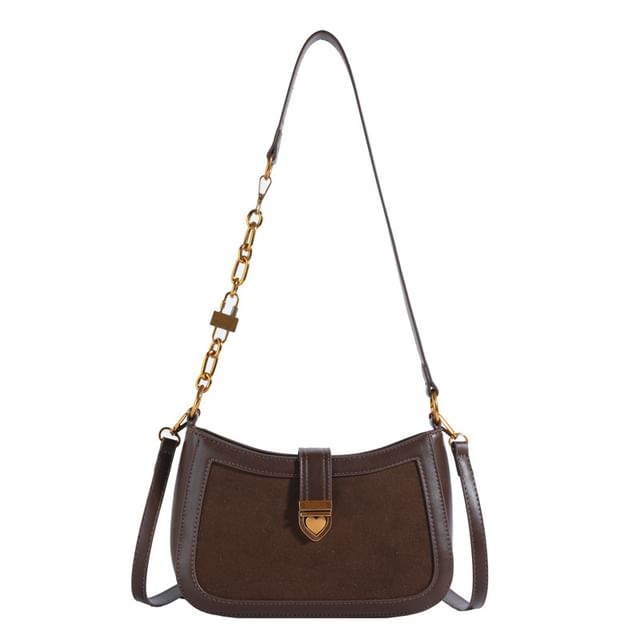 Chain Strap Heart Buckle Crossbody Bag