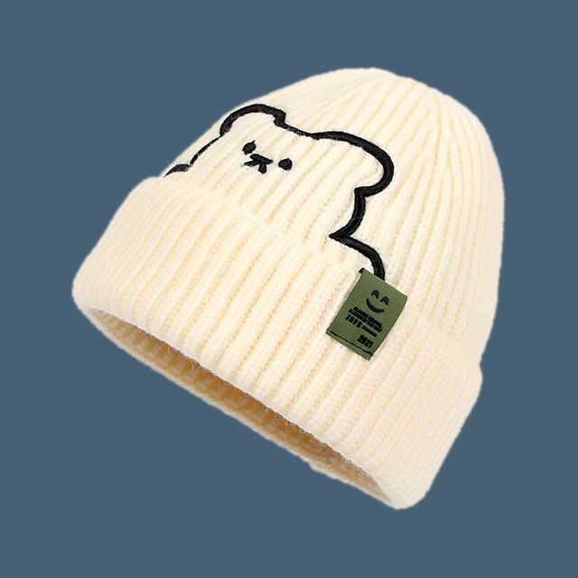 Embroidered Plain Bear Beanie /