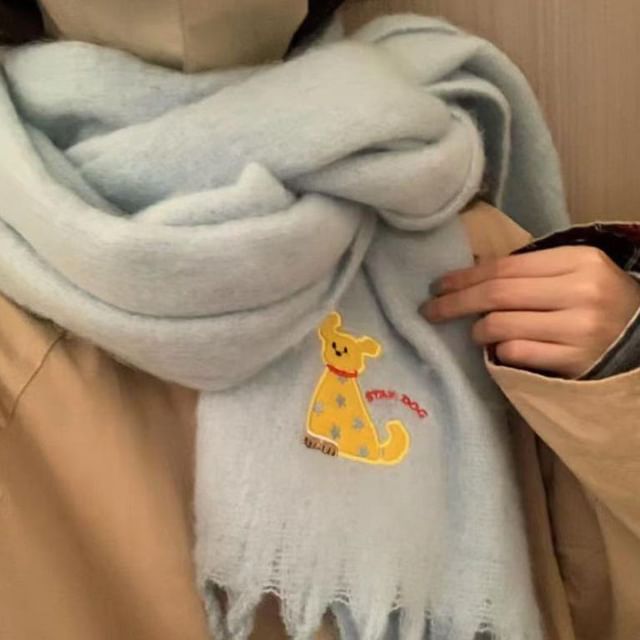 Plaid Dog Applique / Scarf