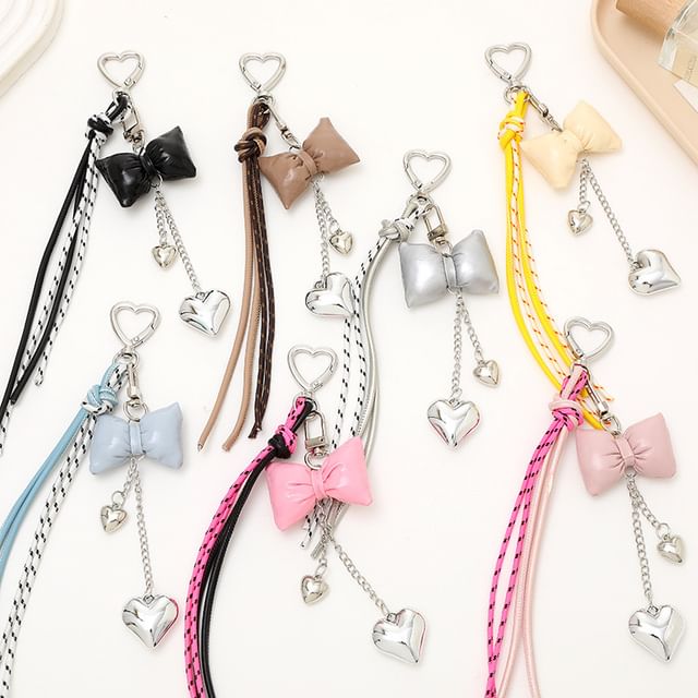 Padded Charm Bow Phone Knotted