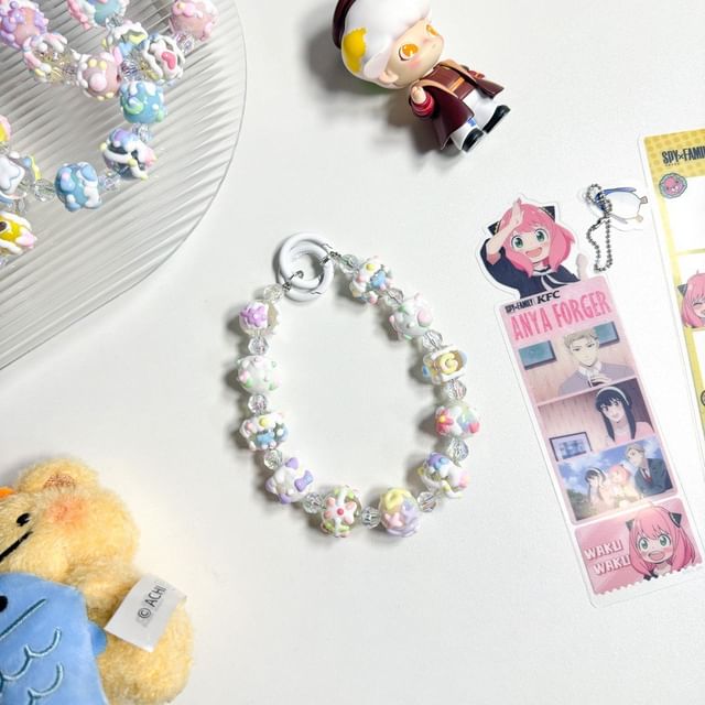 Cartoon Bead Phone Strap