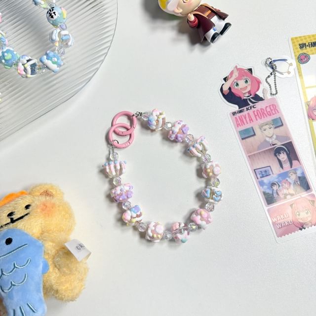 Cartoon Bead Phone Strap