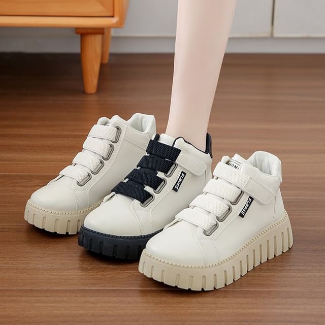 Top Platform Sneakers Panel High