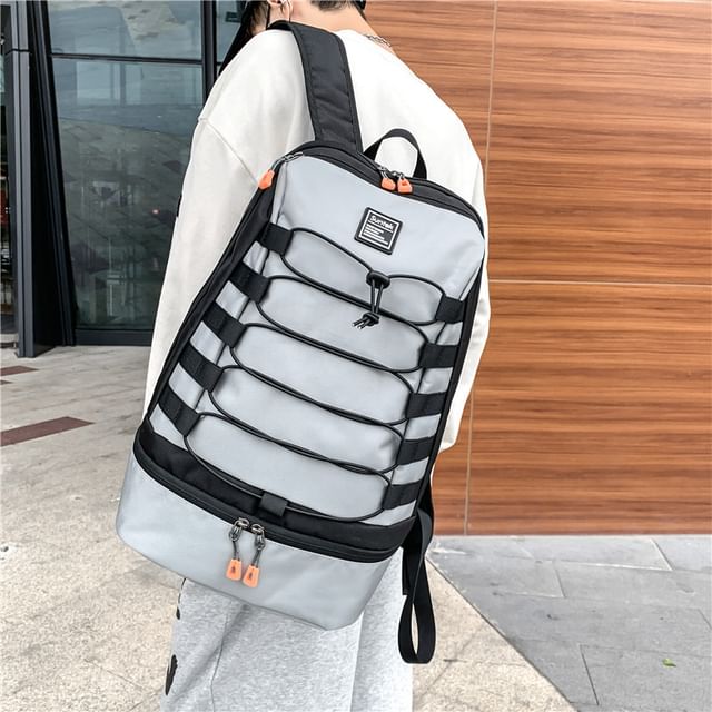 Lettering Applique Laptop Backpack