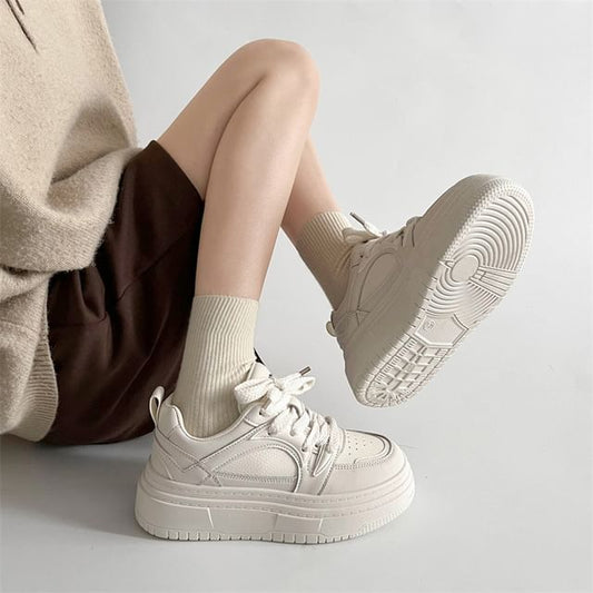 Platform Lace-Up Sneakers