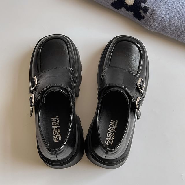 Monk Platform Loafers Strap