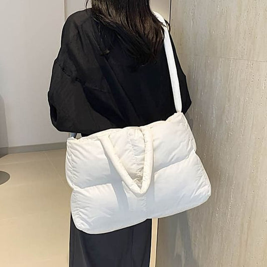 Crossbody Tote Bag Plain Puffer