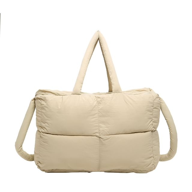 Crossbody Tote Bag Plain Puffer