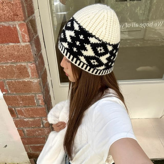 Beanie Patterned Knit