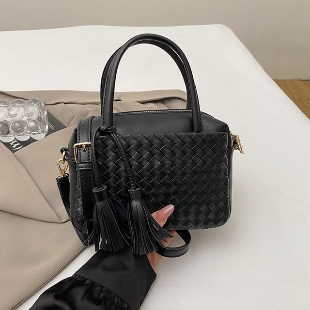 Faux Crossbody Leather Bag Quilted