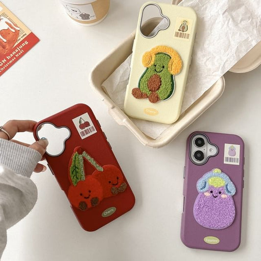 Case Phone Embroidered Vegetable