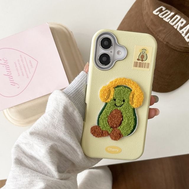 Case Phone Embroidered Vegetable