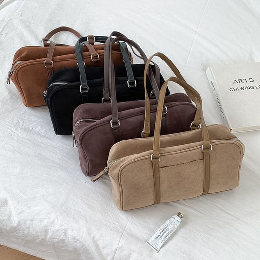 Faux Suede Tote Bag