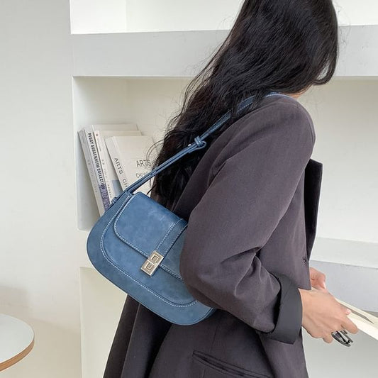 Shoulder Flap Faux Bag Leather