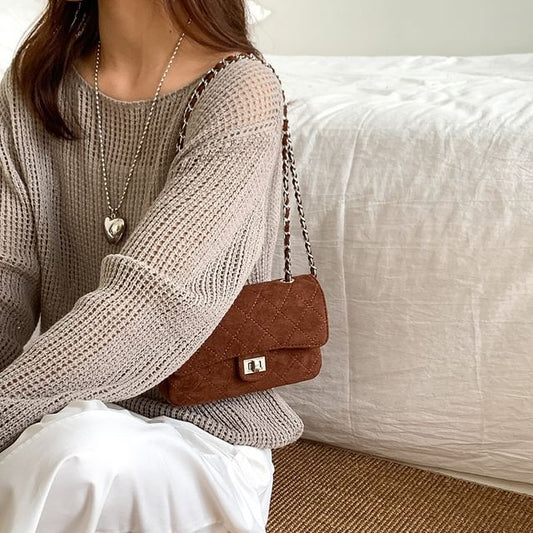 Chain Bag Strap Quilted Flap Crossbody