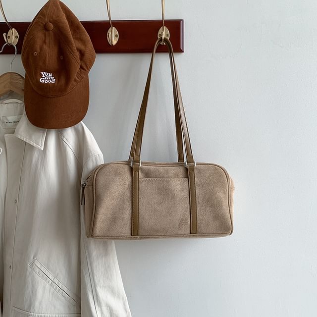 Faux Suede Tote Bag