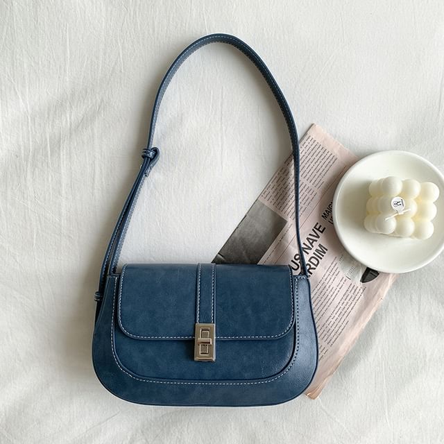 Shoulder Flap Faux Bag Leather