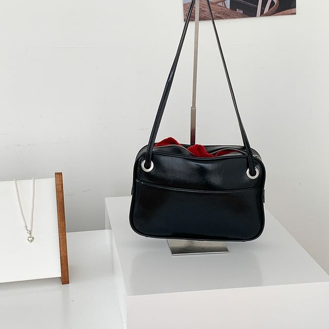 Tote Leather Faux Bag Plain