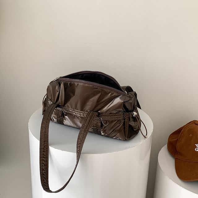 Drawstring Plain Shoulder Bag