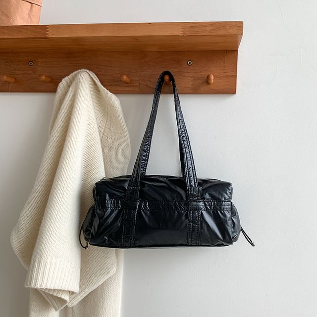 Drawstring Plain Shoulder Bag