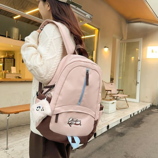 Nylon / Backpack Charm Applique Bag Set Lettering