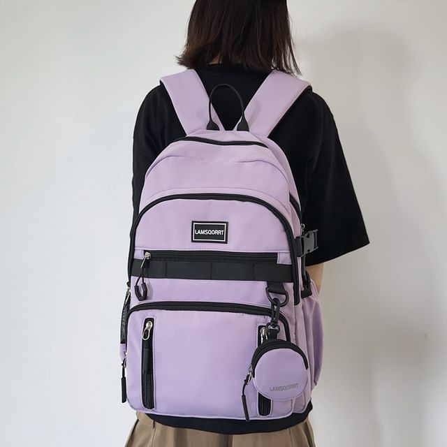 + Coin Purse Set: Nylon Backpack Lettering Applique