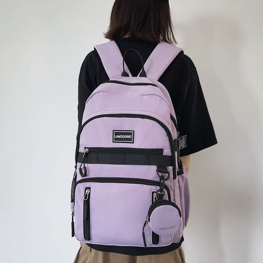 + Coin Purse Set: Nylon Backpack Lettering Applique