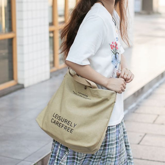 Canvas Bag Lettering Tote