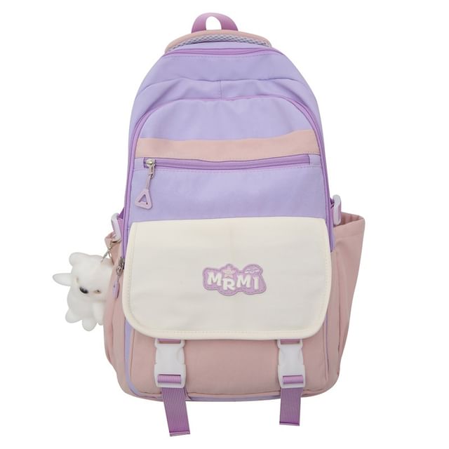 Bag Lettering Set / Applique Nylon Buckled Backpack Charm
