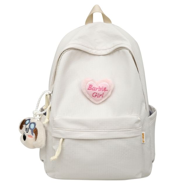 / Brooch Nylon Backpack Plaid Set