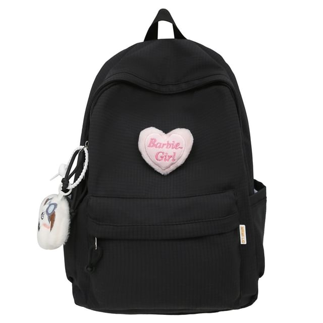 / Brooch Nylon Backpack Plaid Set