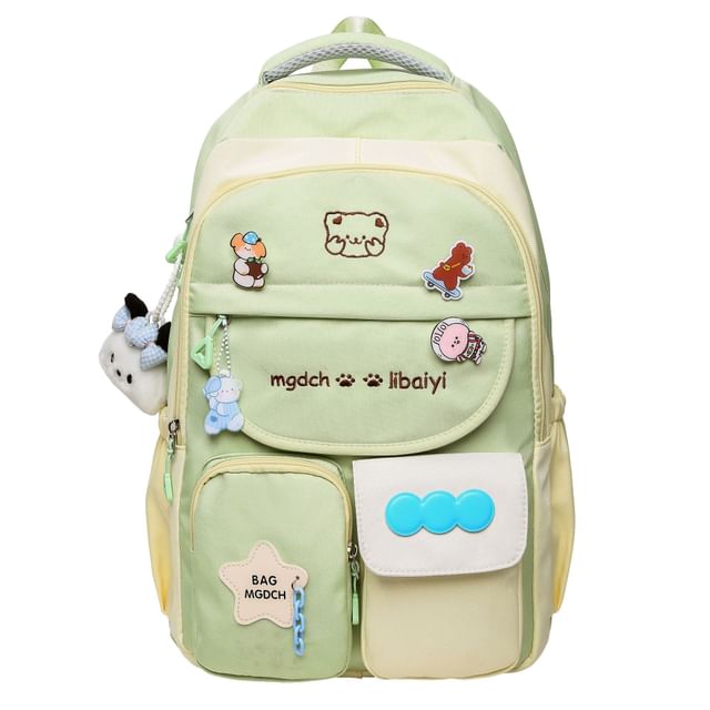 / Embroidered Backpack Nylon Cartoon Tote Bag
