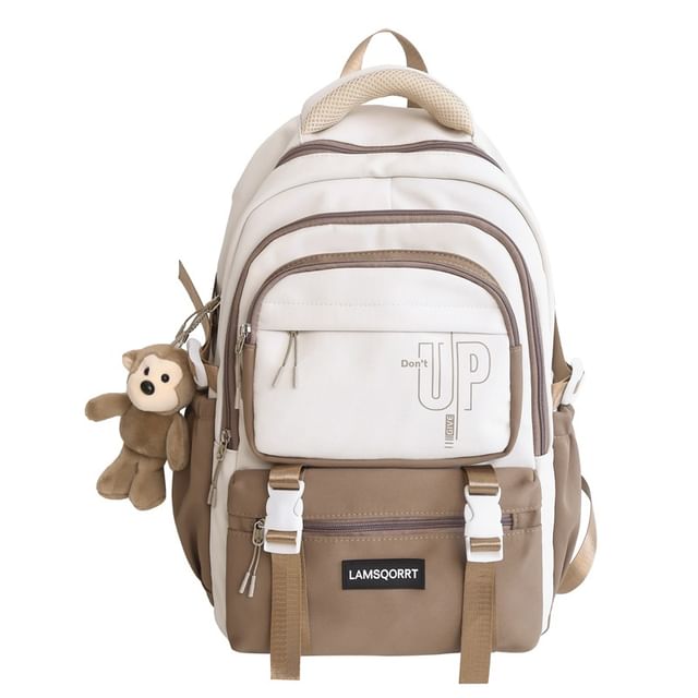 Charm Set Bag / Lettering Backpack Buckled Nylon