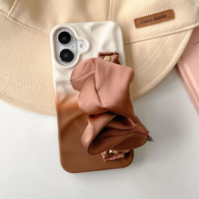 Fabric Phone Shirred Strap Case