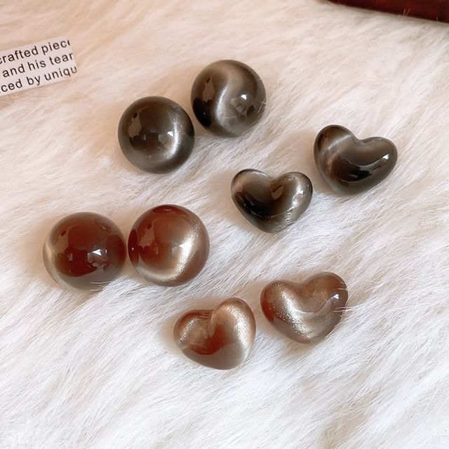 Alloy Earring Stud Bead / Heart