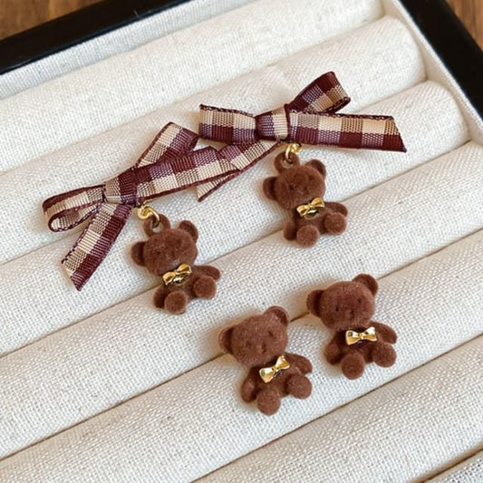 Earring Bow / Drop Stud Bear