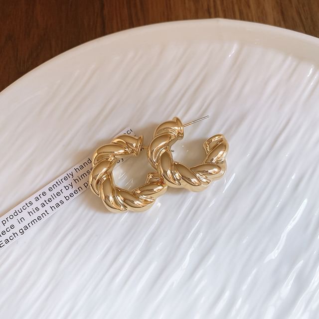 Designs) Alloy Hoop Earring (Various Plain